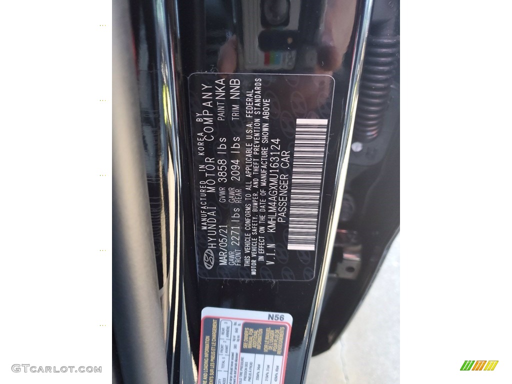 2021 Elantra SEL - Phantom Black / Black photo #25