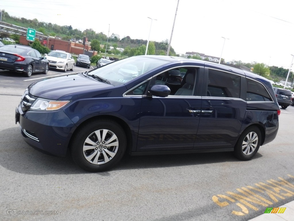 2014 Odyssey EX-L - Obsidian Blue Pearl / Gray photo #7