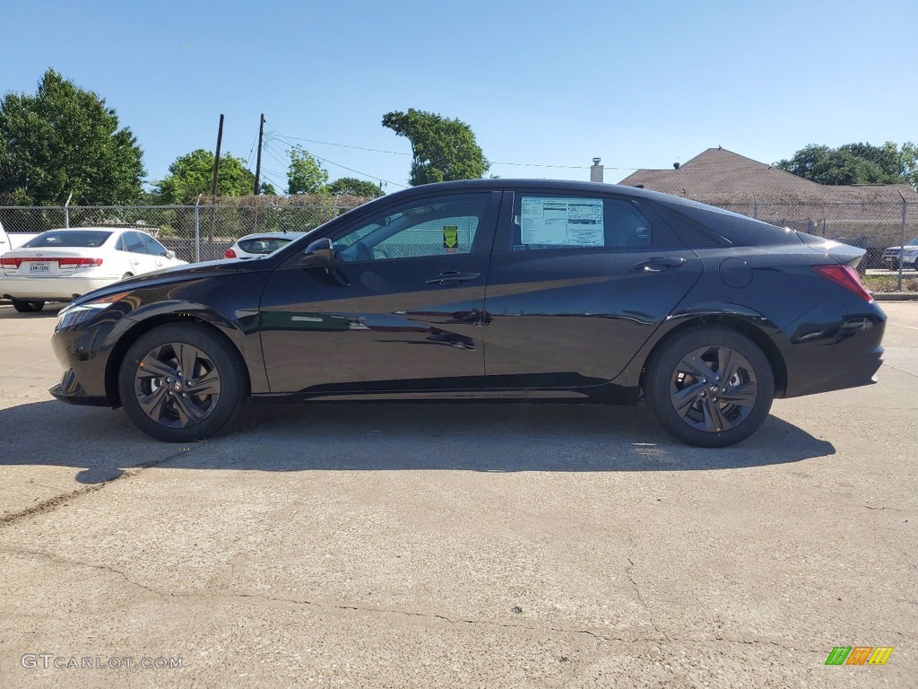 2021 Elantra SEL - Phantom Black / Black photo #7