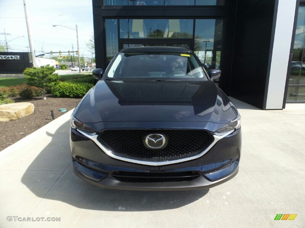 2021 CX-5 Grand Touring AWD - Deep Crystal Blue Mica / Black photo #2