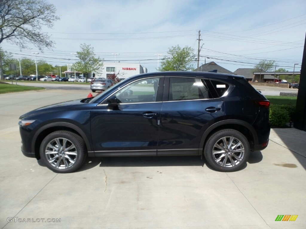 2021 CX-5 Grand Touring AWD - Deep Crystal Blue Mica / Black photo #6