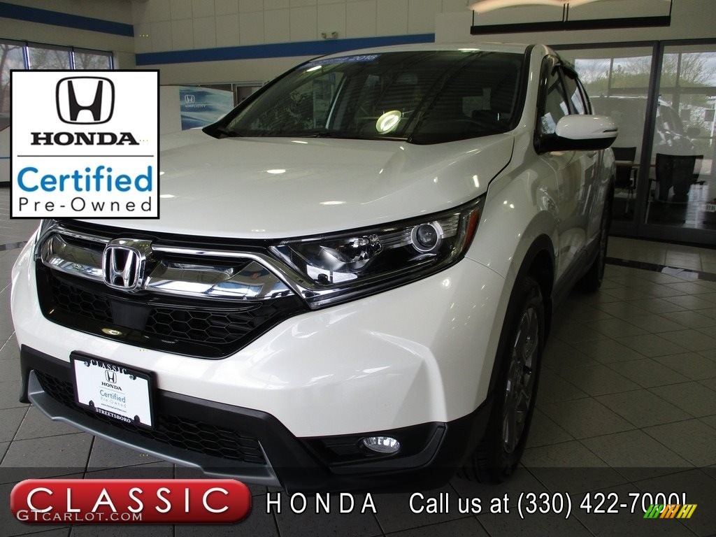 2018 CR-V EX-L AWD - White Diamond Pearl / Black photo #1