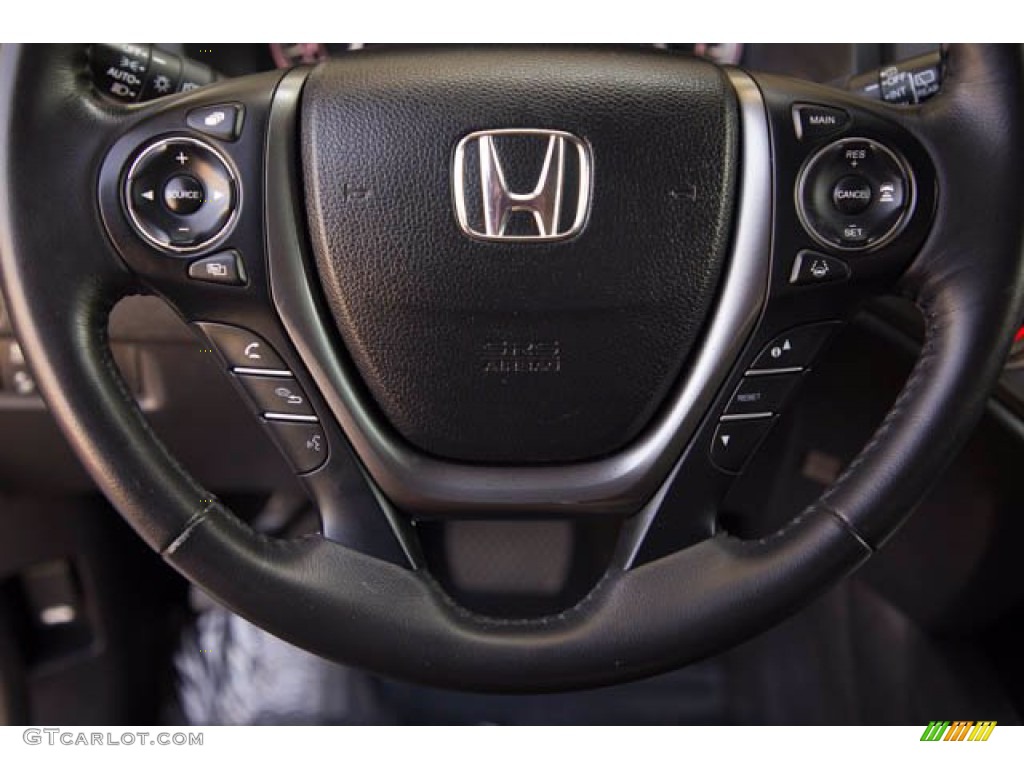 2017 Honda Pilot EX-L Black Steering Wheel Photo #141900235