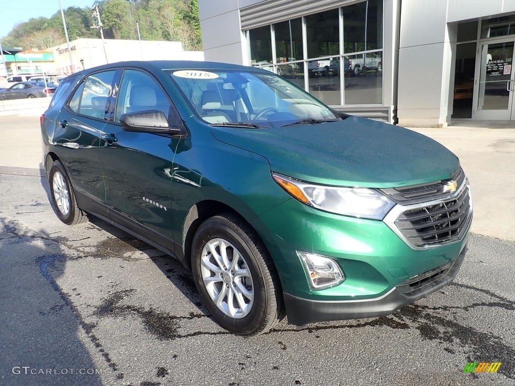 2018 Equinox LS AWD - Ivy Metallic / Medium Ash Gray photo #9