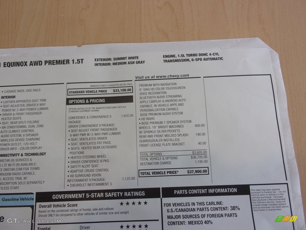 2021 Equinox Premier AWD - Summit White / Medium Ash Gray photo #39