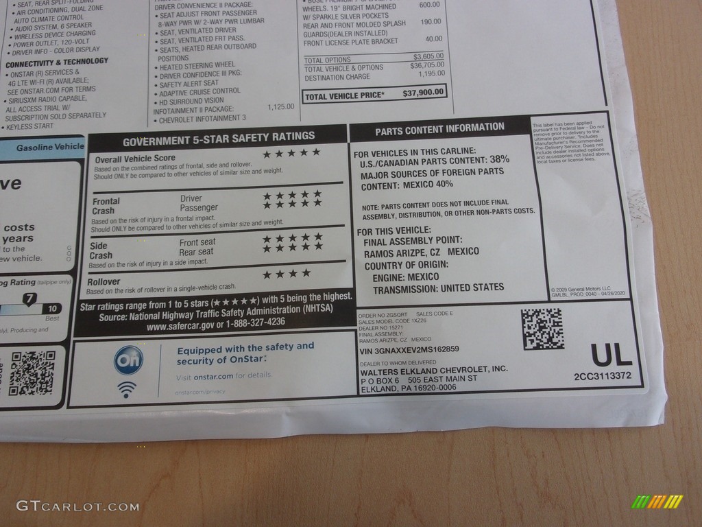 2021 Equinox Premier AWD - Summit White / Medium Ash Gray photo #41