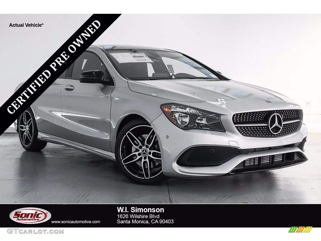 2018 CLA 250 Coupe - Polar Silver Metallic / Black photo #1