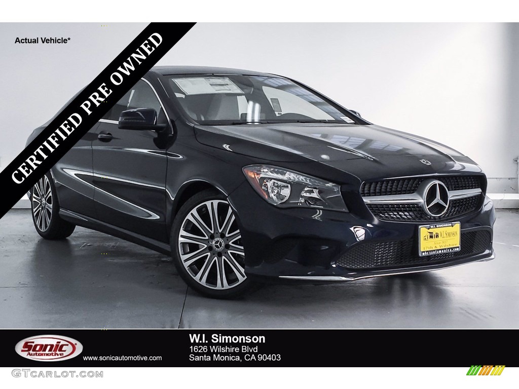 2018 CLA 250 Coupe - Lunar Blue Metallic / Crystal Grey photo #1
