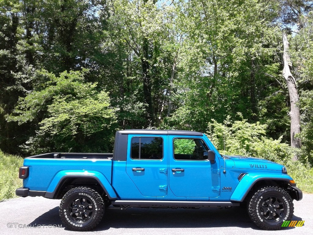 2021 Gladiator Willys 4x4 - Hydro Blue Pearl / Black photo #5