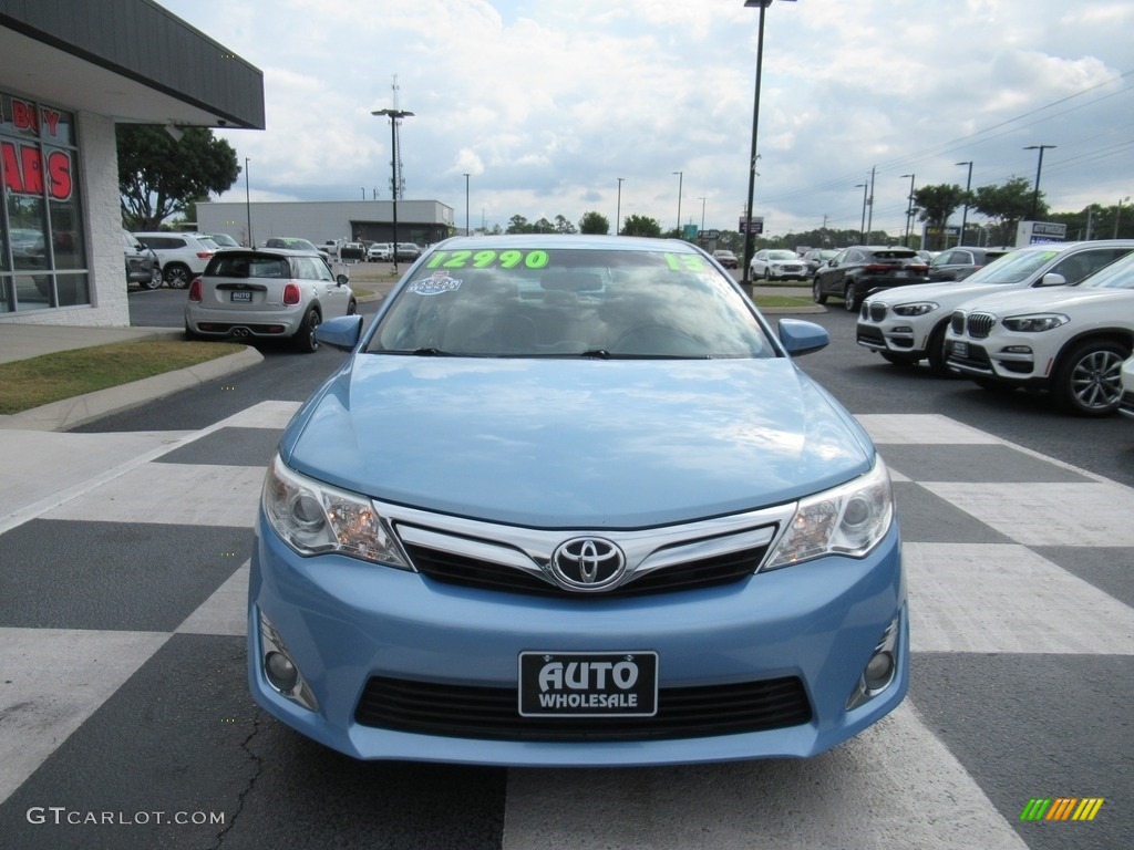 2013 Camry XLE - Clearwater Blue Metallic / Ivory photo #2