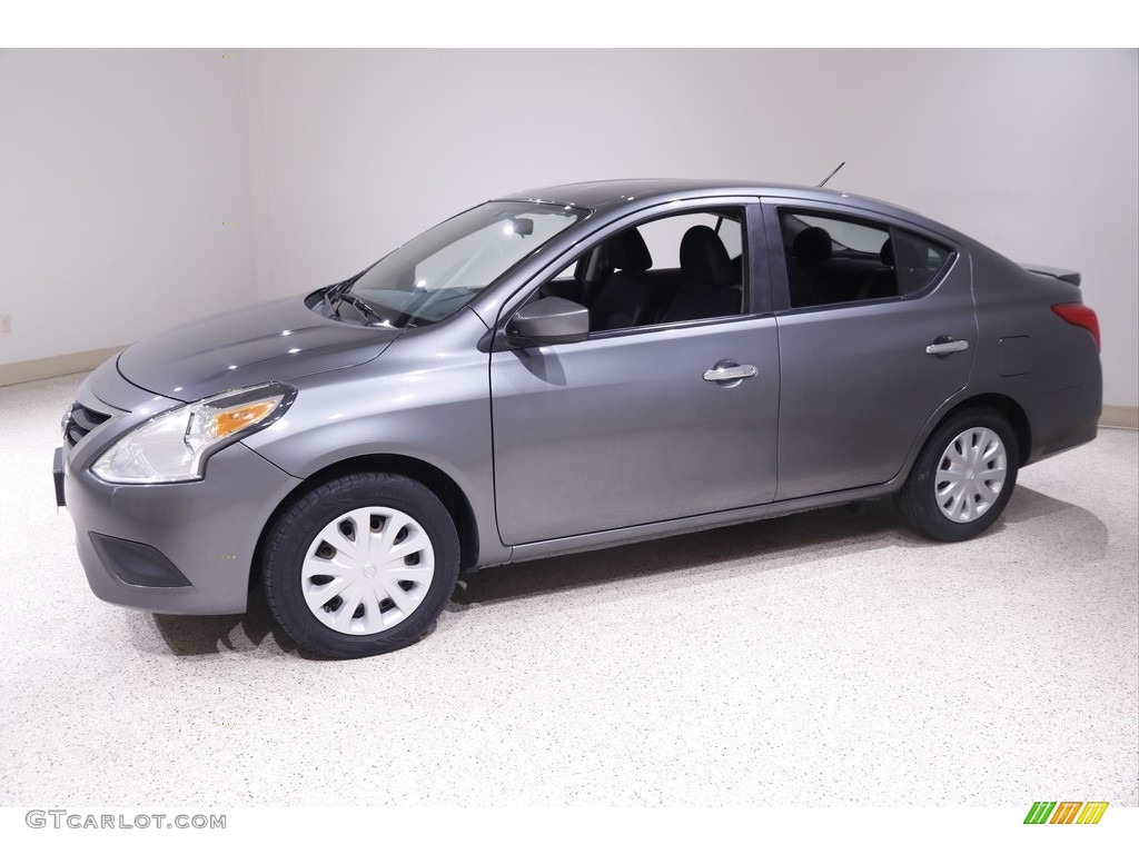 Gun Metallic 2016 Nissan Versa SV Sedan Exterior Photo #141905220