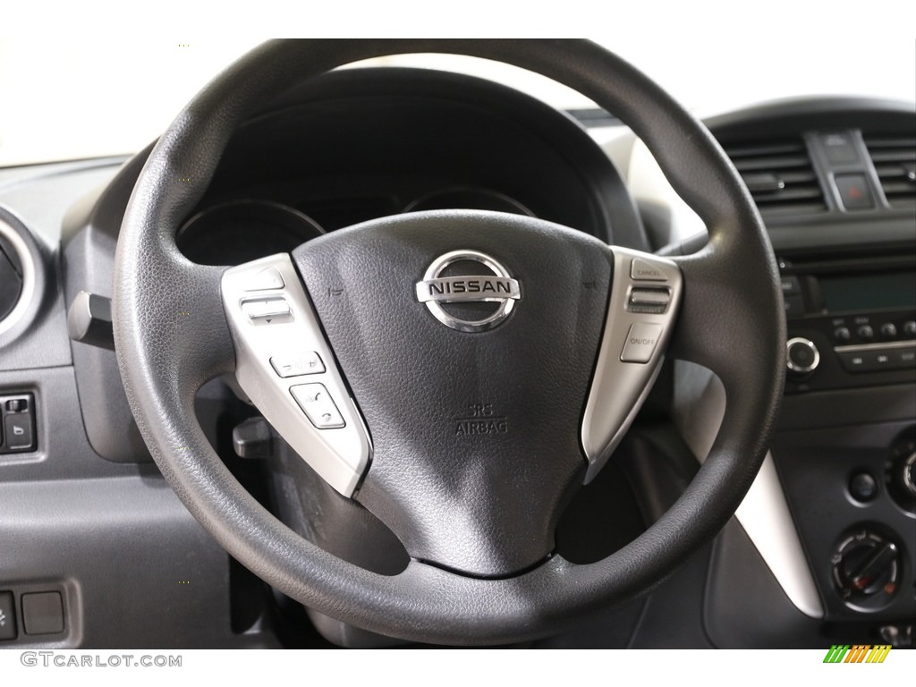 2016 Nissan Versa SV Sedan Charcoal Steering Wheel Photo #141905310
