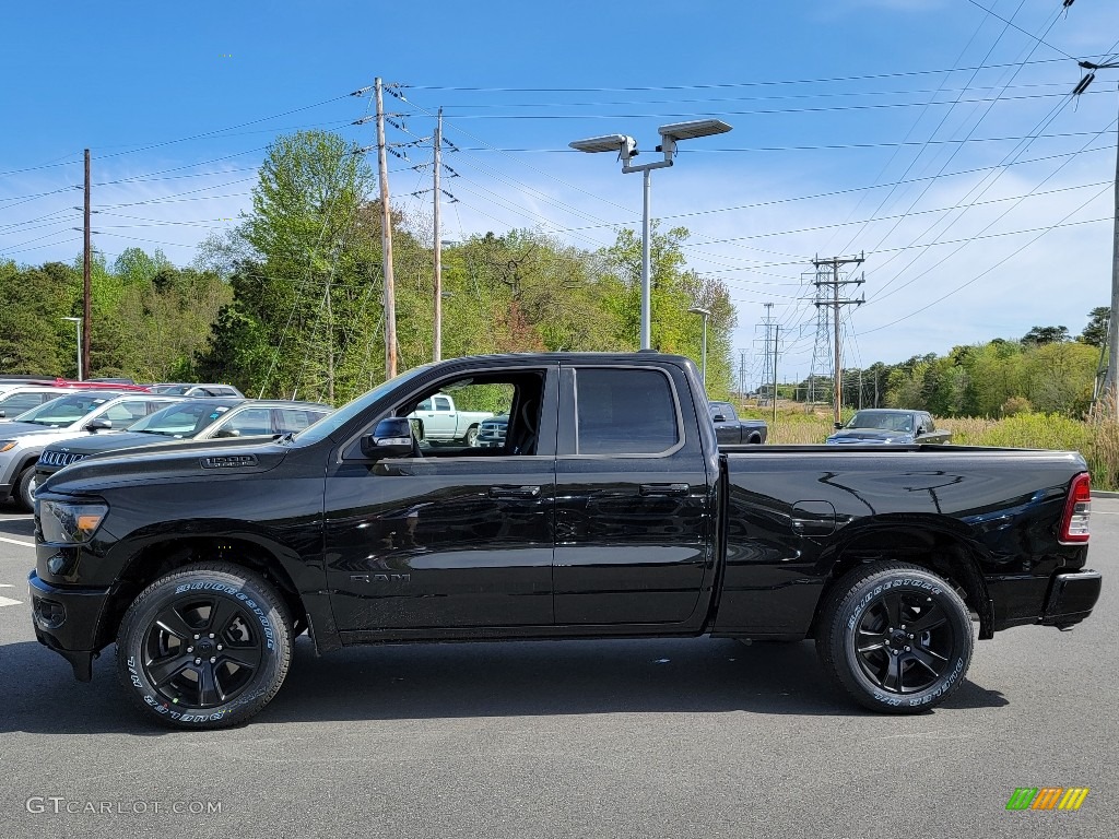 Diamond Black Crystal Pearl 2021 Ram 1500 Big Horn Quad Cab 4x4 Exterior Photo #141906122