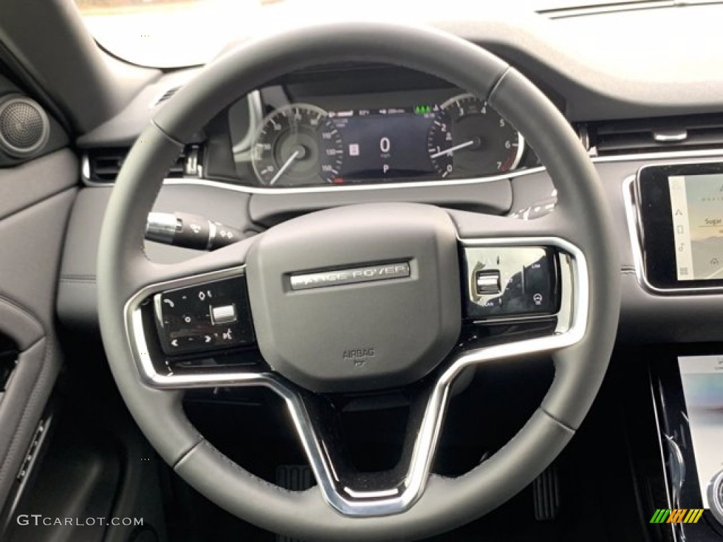 2021 Land Rover Range Rover Evoque S Ebony Steering Wheel Photo #141907305