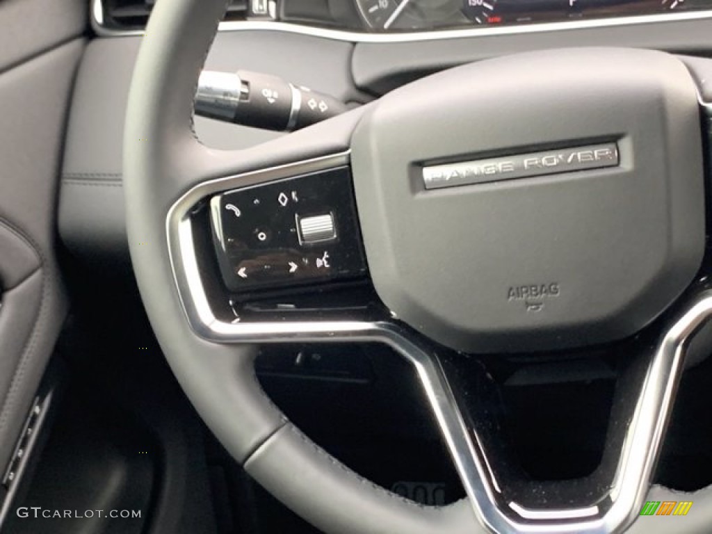 2021 Land Rover Range Rover Evoque S Ebony Steering Wheel Photo #141907329