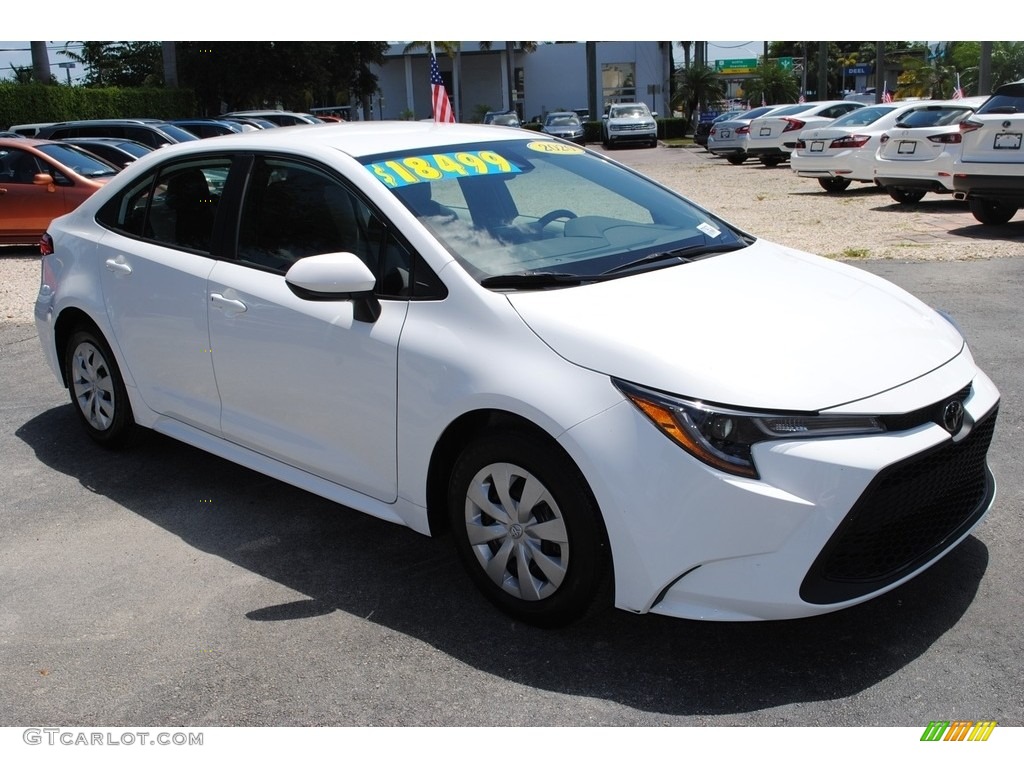 2020 Corolla L - Super White / Light Gray photo #2