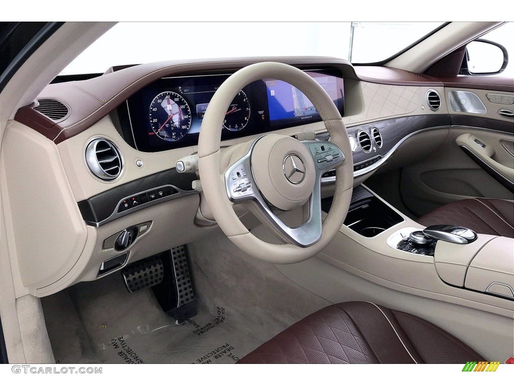 Mahogany/Silk Beige Interior 2018 Mercedes-Benz S 450 Sedan Photo #141909747