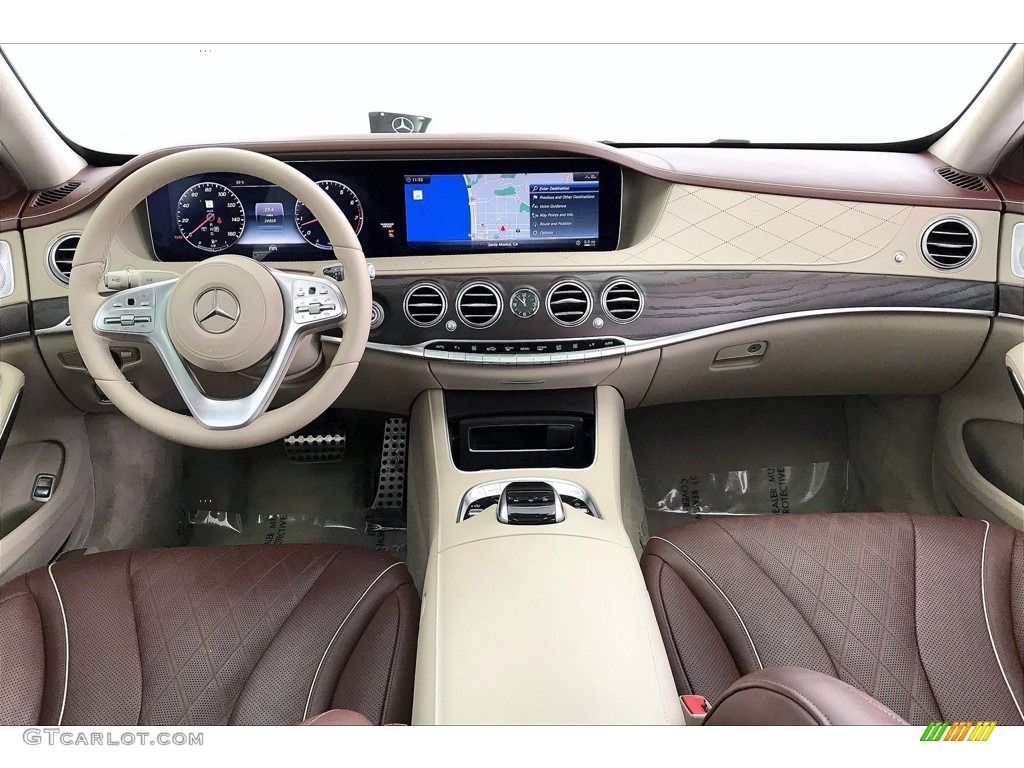 2018 Mercedes-Benz S 450 Sedan Mahogany/Silk Beige Dashboard Photo #141909768