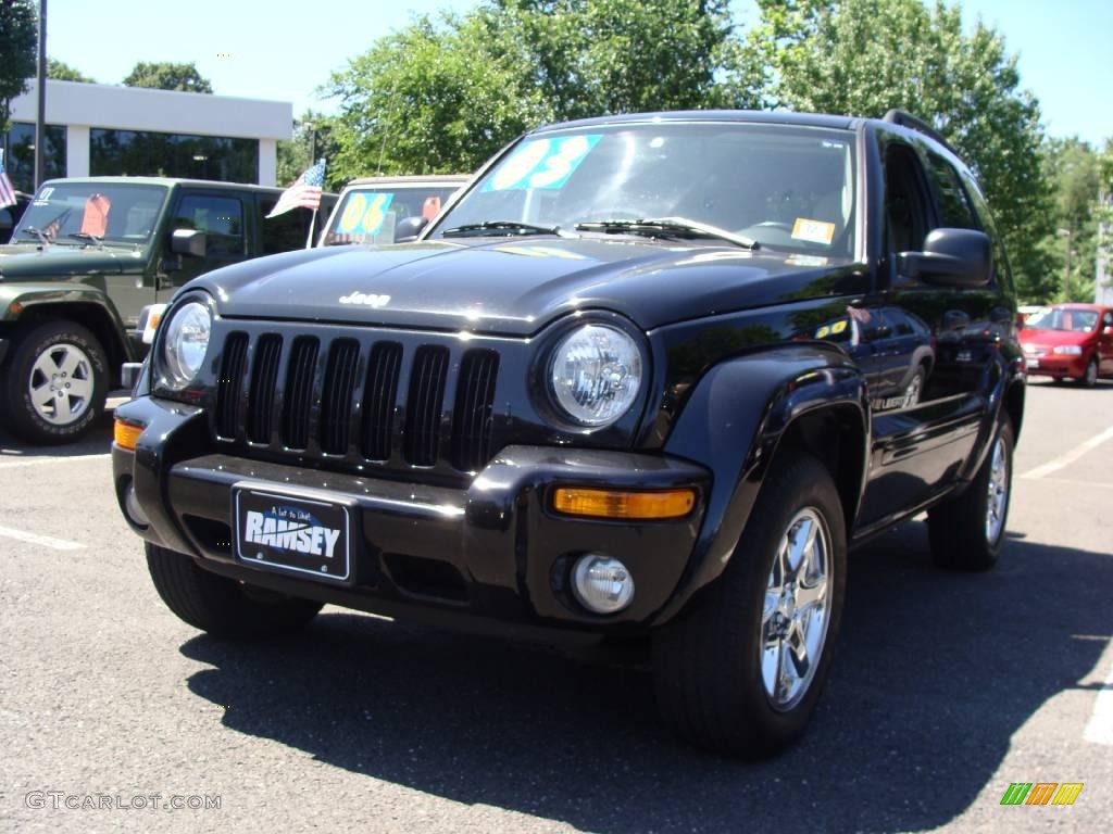 2003 Liberty Limited 4x4 - Black Clearcoat / Light Taupe/Dark Slate Gray photo #1