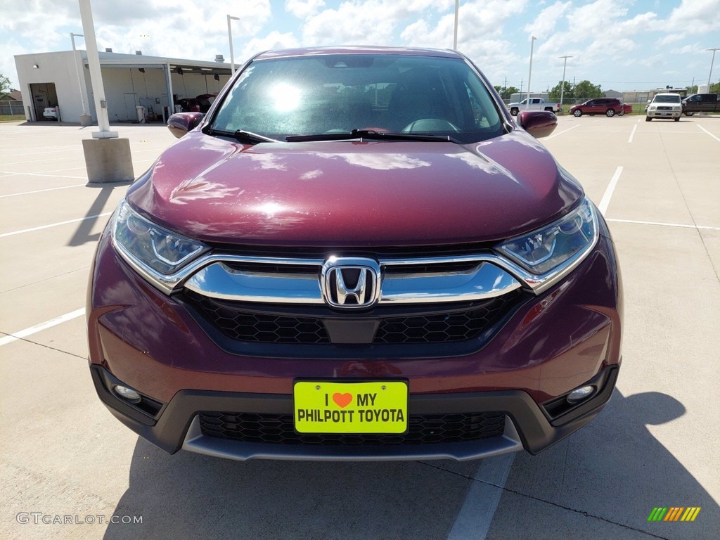 2018 CR-V EX - Basque Red Pearl II / Gray photo #9