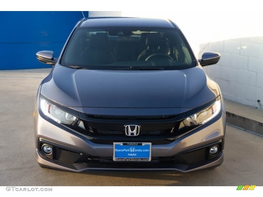 2021 Civic Sport Sedan - Modern Steel Metallic / Black photo #3