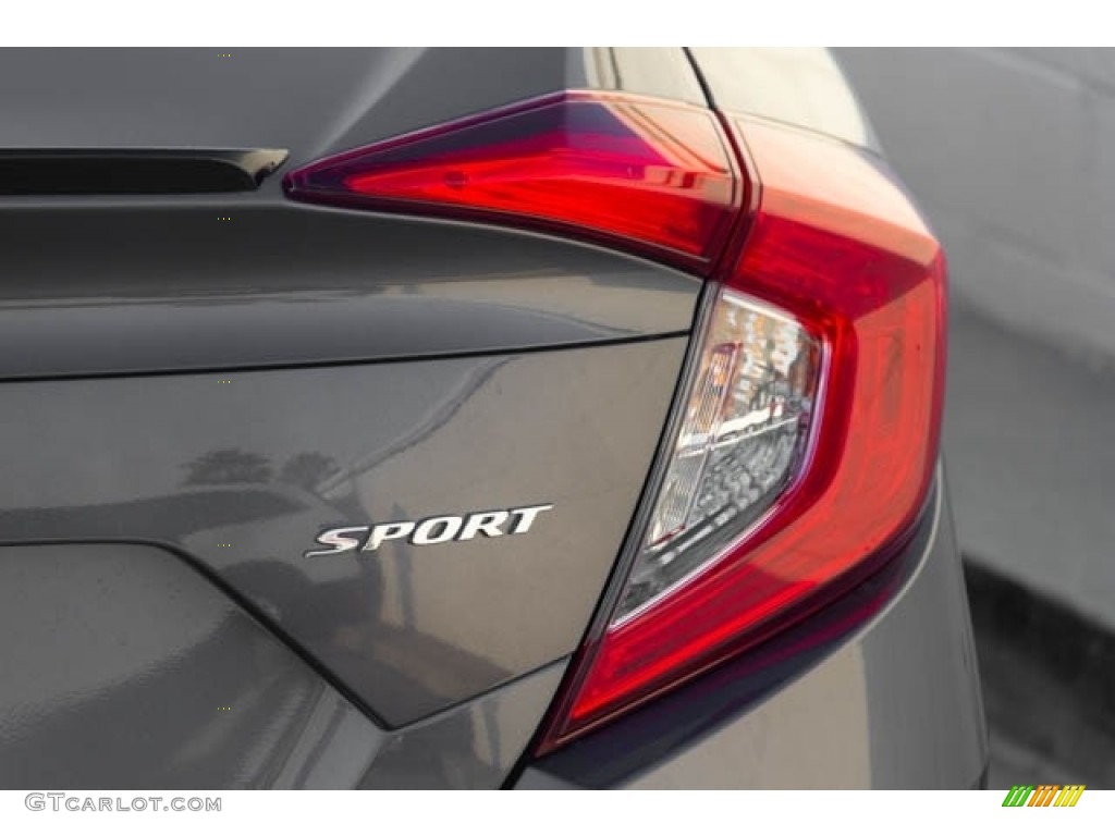 2021 Civic Sport Sedan - Modern Steel Metallic / Black photo #8