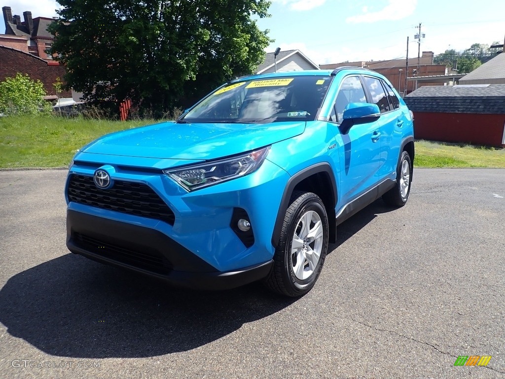 2020 RAV4 XLE AWD Hybrid - Blue Flame / Black photo #7