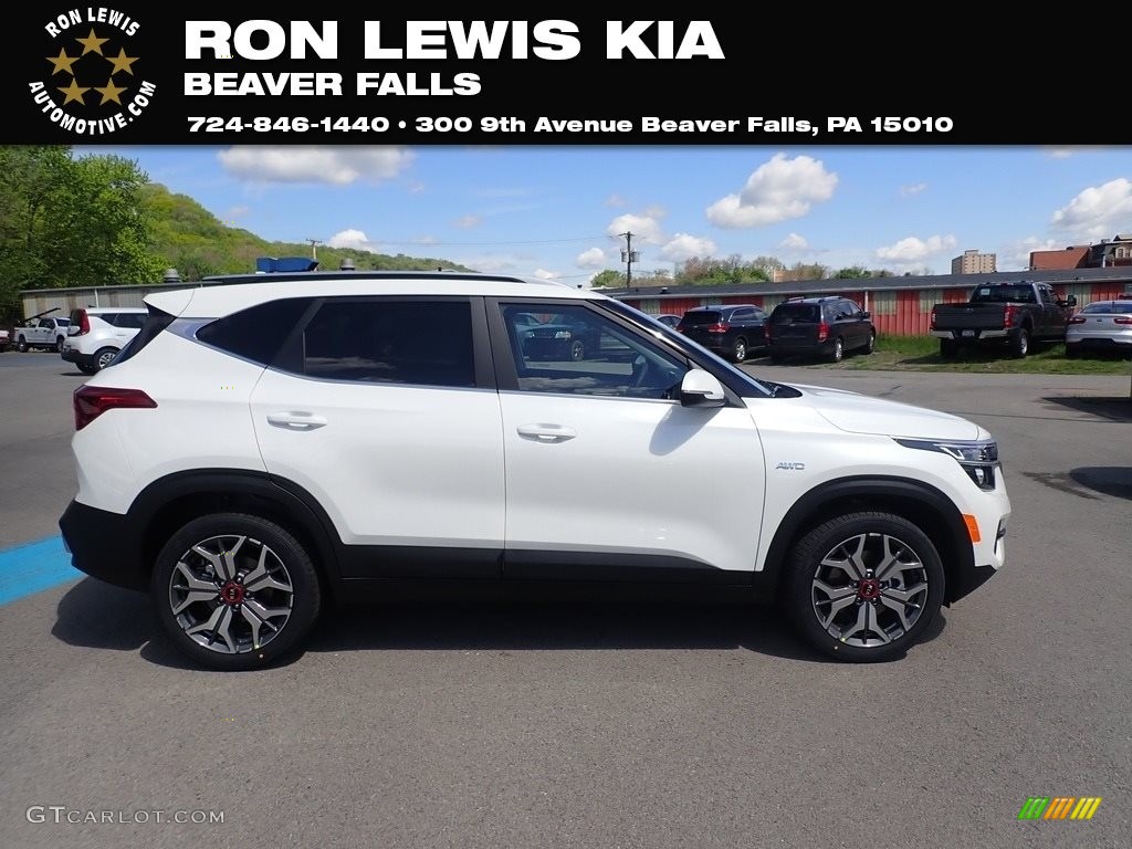 2021 Seltos S Turbo AWD - Clear White / Black photo #1