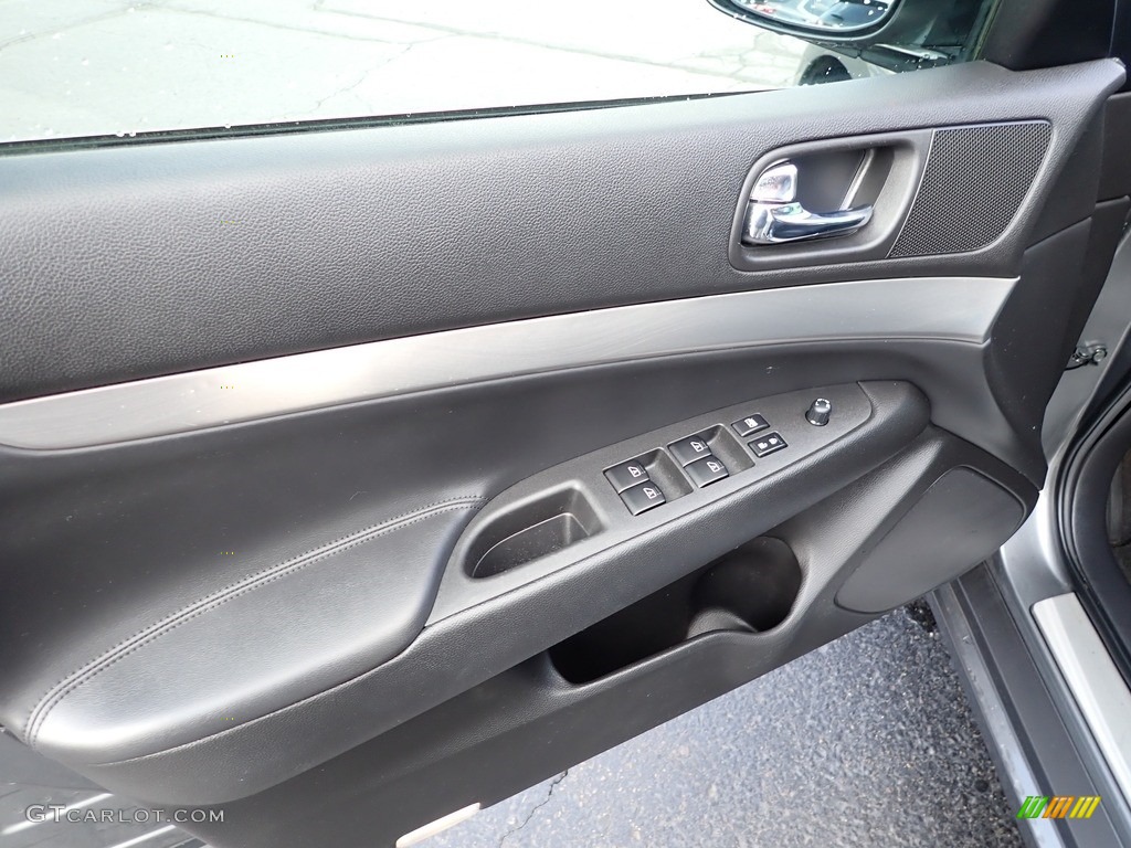 2015 Infiniti Q40 Sedan Graphite Door Panel Photo #141923361