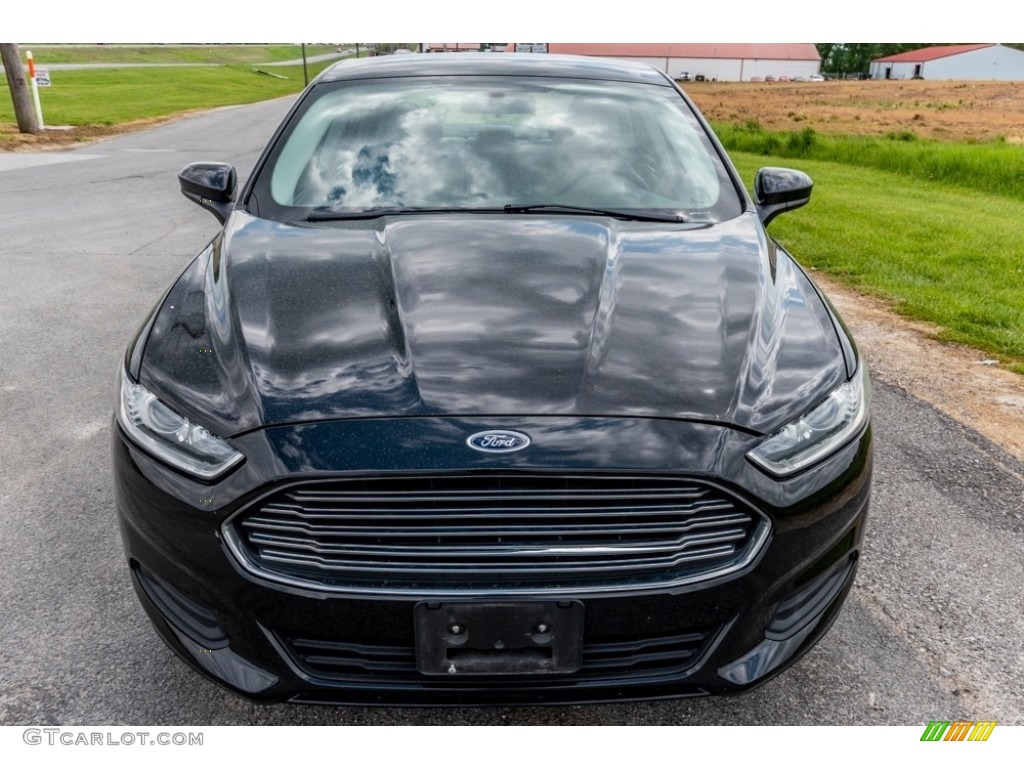 2014 Fusion Hybrid S - Tuxedo Black / Earth Gray photo #9