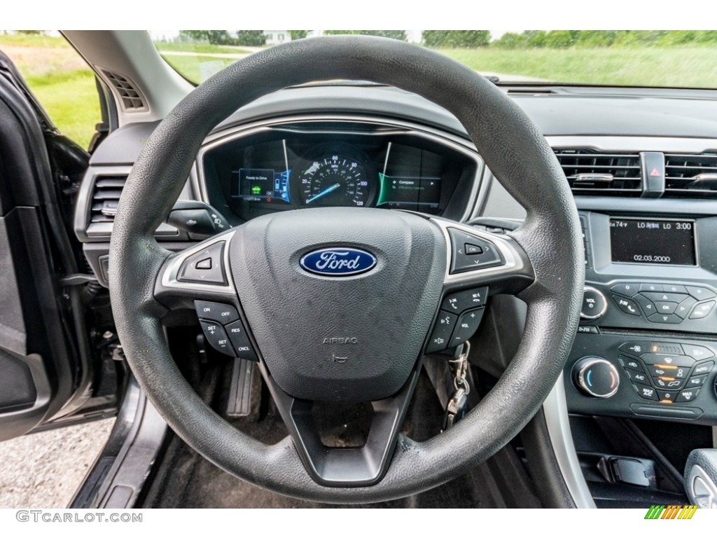 2014 Fusion Hybrid S - Tuxedo Black / Earth Gray photo #32