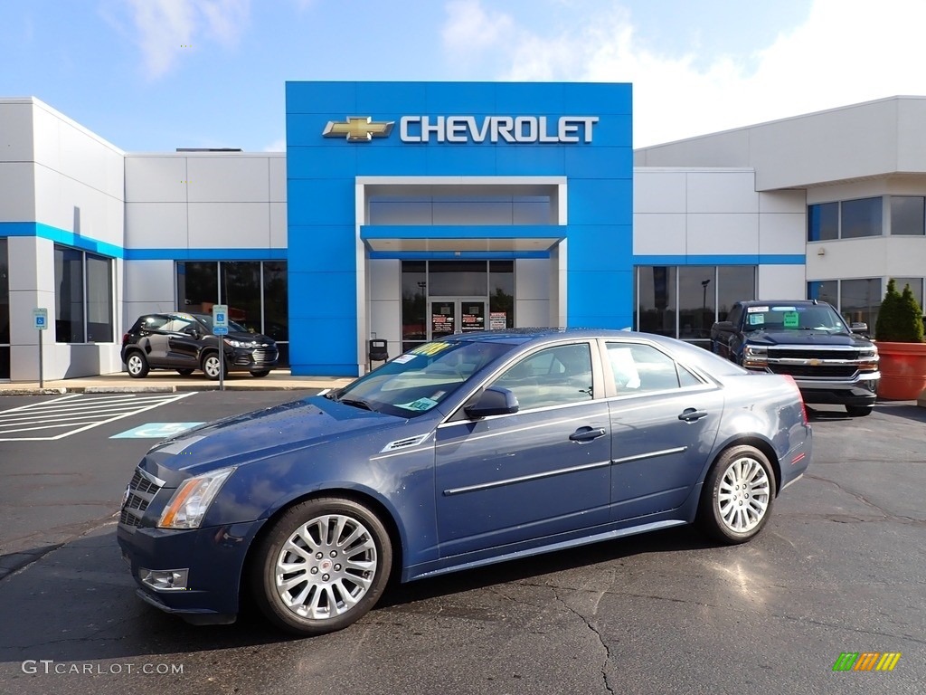 2010 CTS 4 3.6 AWD Sedan - Blue Diamond Tricoat / Cashmere/Cocoa photo #1