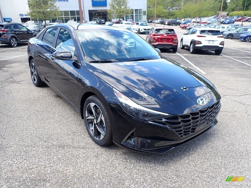 2021 Elantra Limited - Phantom Black / Black photo #3