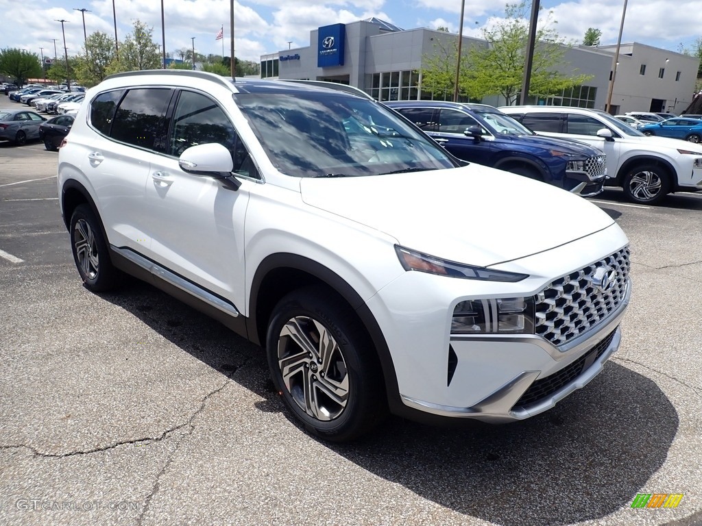 Quartz White 2021 Hyundai Santa Fe SEL AWD Exterior Photo #141925005