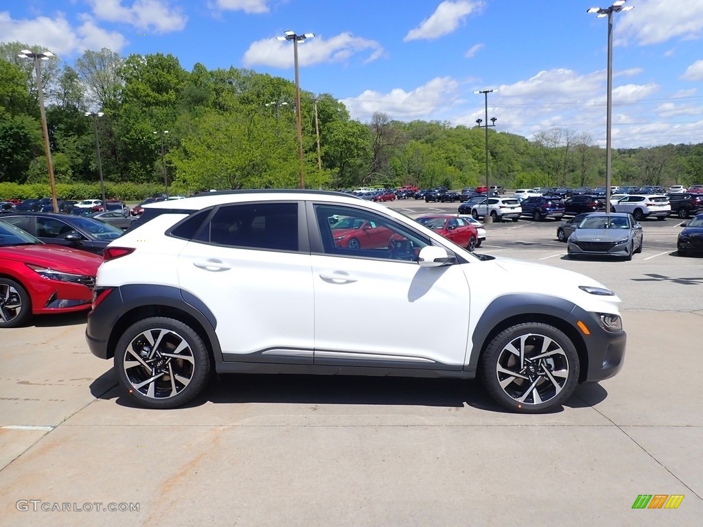 Lunar White 2022 Hyundai Kona Limited AWD Exterior Photo #141925668