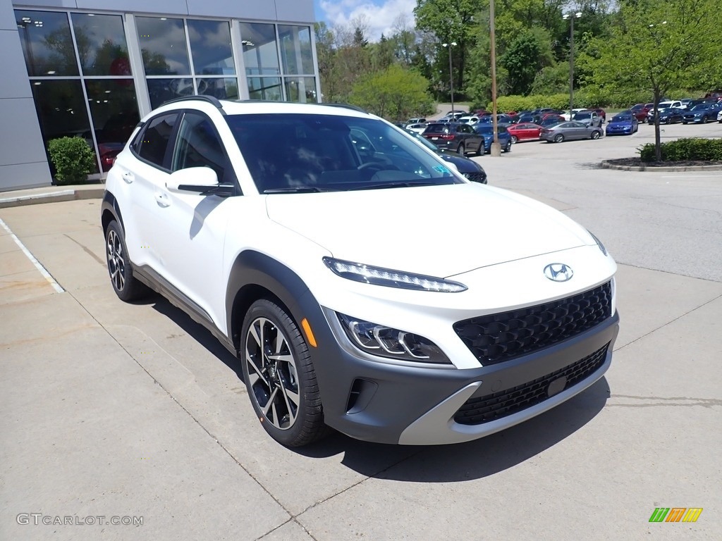 Lunar White 2022 Hyundai Kona Limited AWD Exterior Photo #141925715