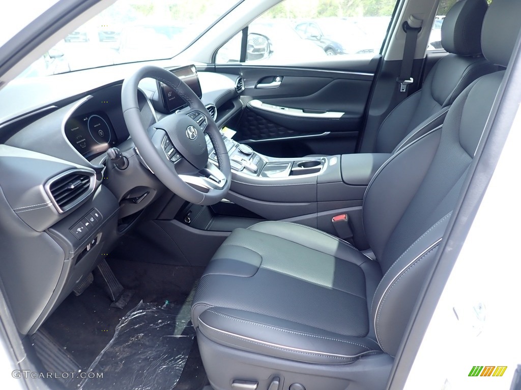 Black Interior 2021 Hyundai Santa Fe SEL AWD Photo #141927093