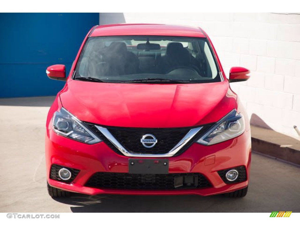 2019 Sentra SR - Red Alert / Charcoal photo #7