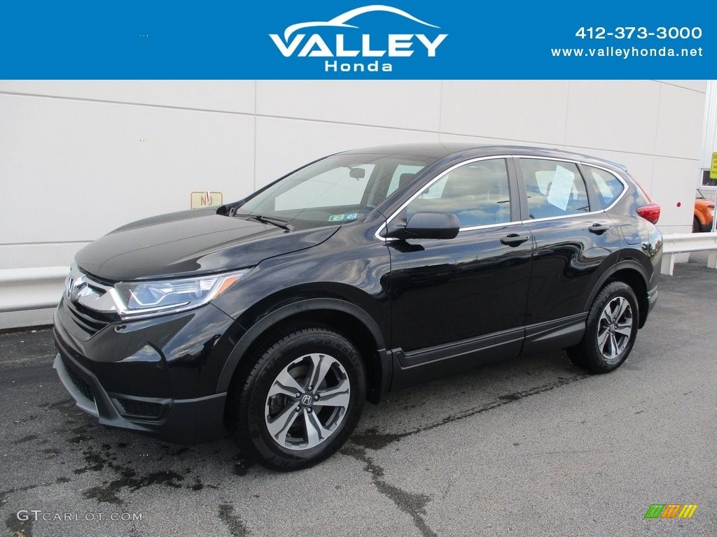 2018 CR-V LX AWD - Crystal Black Pearl / Black photo #1