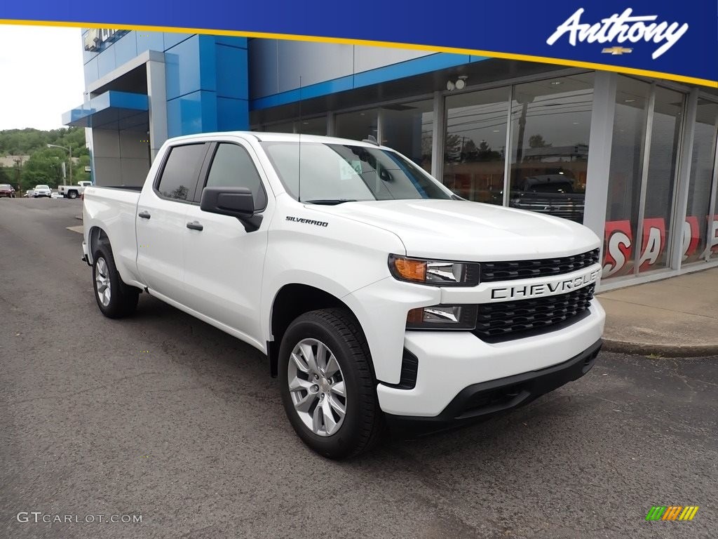 2021 Silverado 1500 Custom Crew Cab 4x4 - Summit White / Jet Black photo #1