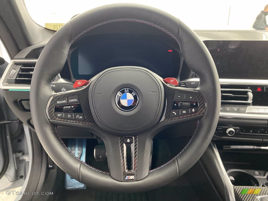 2021 BMW M4 Coupe Black Steering Wheel Photo #141934788
