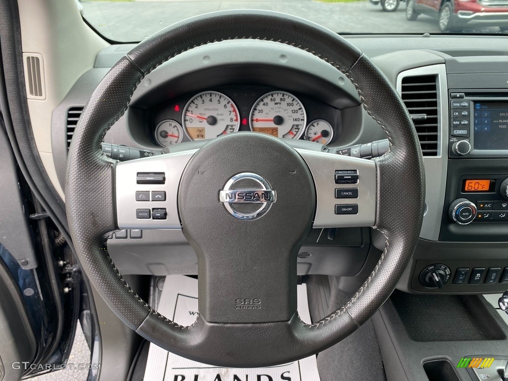 2019 Nissan Frontier Pro-4X Crew Cab 4x4 Graphite/Steel Steering Wheel Photo #141938877