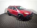 2015 Deep Cherry Red Crystal Pearl Jeep Cherokee Trailhawk 4x4  photo #3