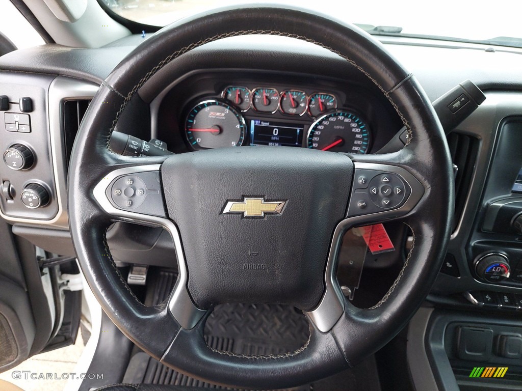 2016 Chevrolet Silverado 2500HD LT Crew Cab 4x4 Jet Black Steering Wheel Photo #141942912