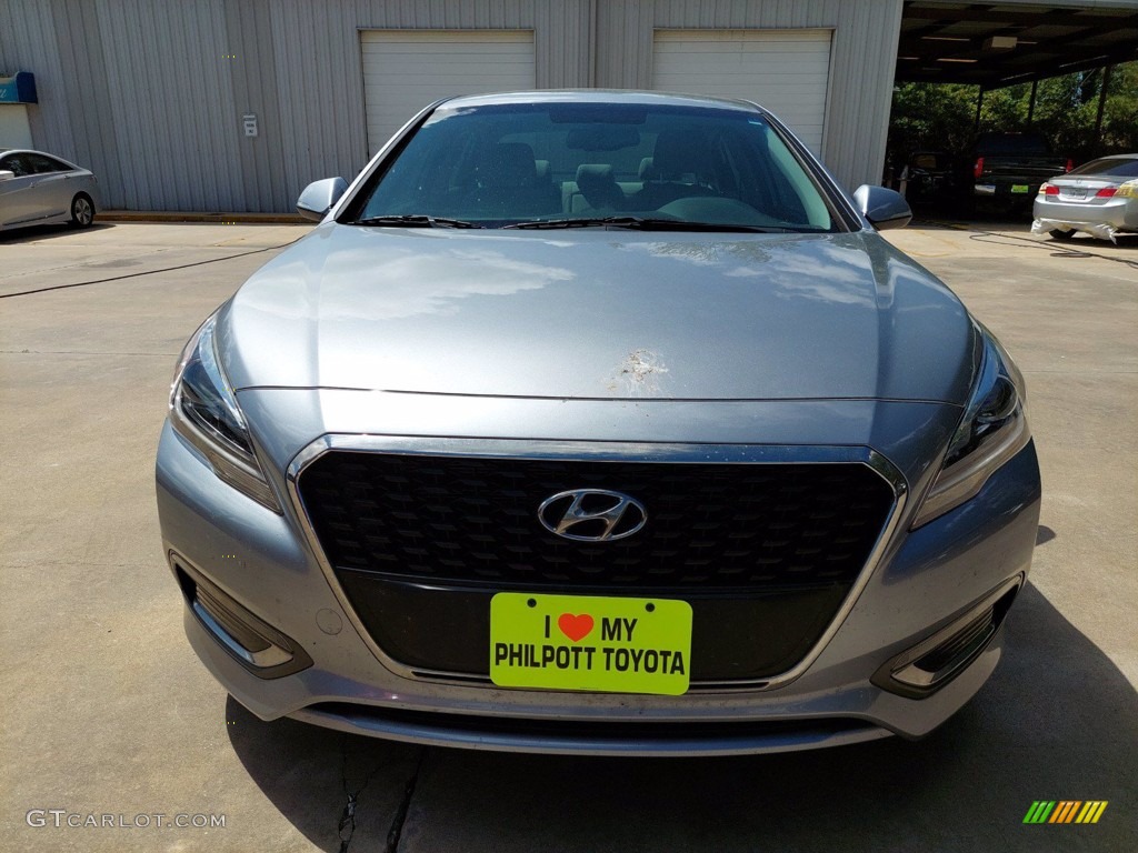 2016 Sonata Hybrid SE - Pewter Gray Metallic / Gray photo #9