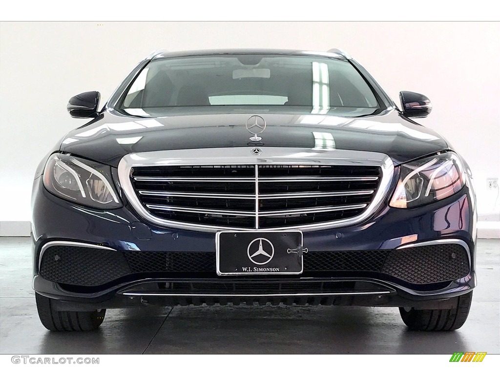 2018 E 400 4Matic Wagon - Lunar Blue Metallic / Nut Brown/Black photo #2