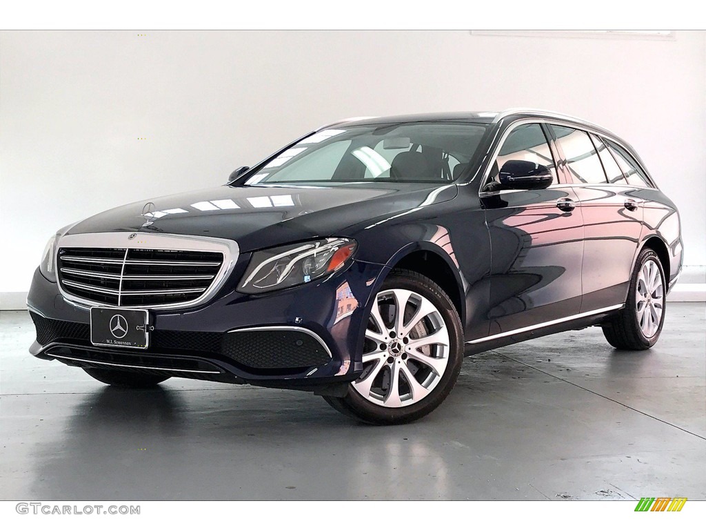 2018 E 400 4Matic Wagon - Lunar Blue Metallic / Nut Brown/Black photo #12