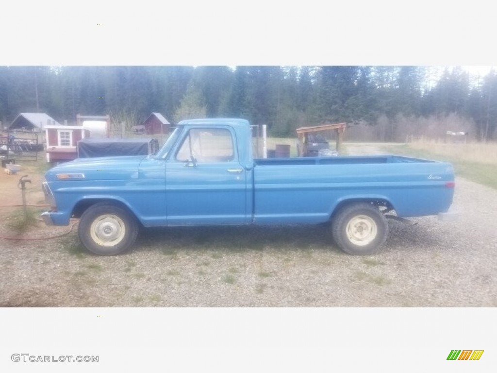 Bahama Blue 1971 Ford F100 Custom Regular Cab Exterior Photo #141945069