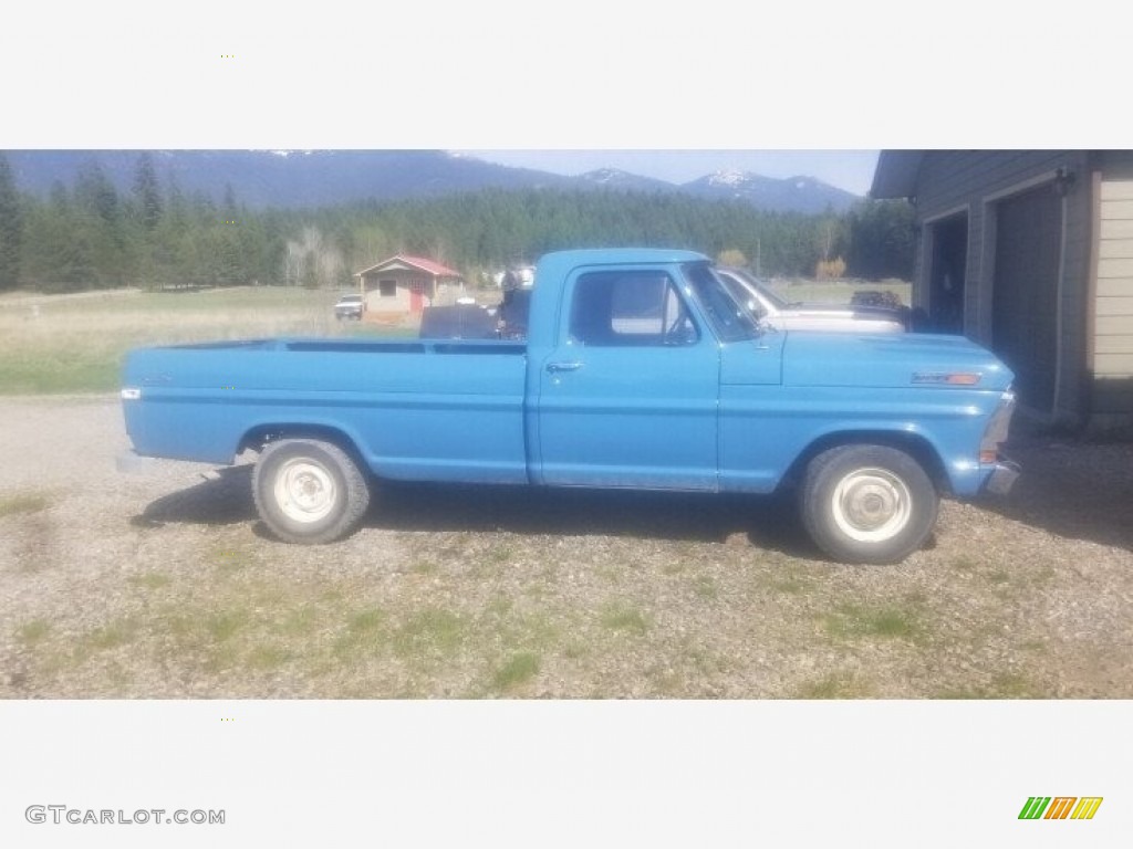 Bahama Blue 1971 Ford F100 Custom Regular Cab Exterior Photo #141945072