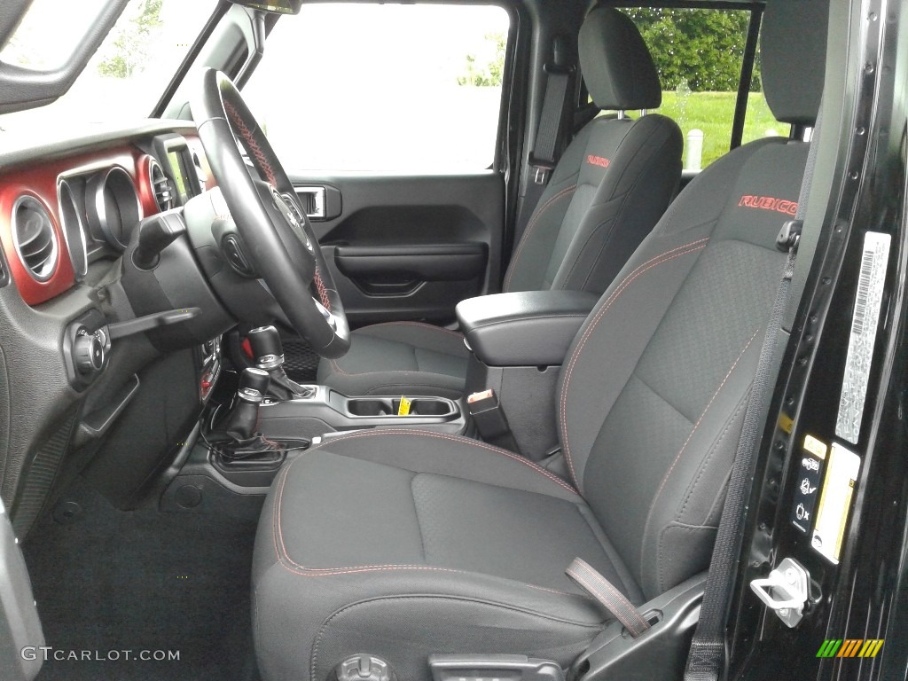 Black Interior 2020 Jeep Wrangler Unlimited Rubicon 4x4 Photo #141945459
